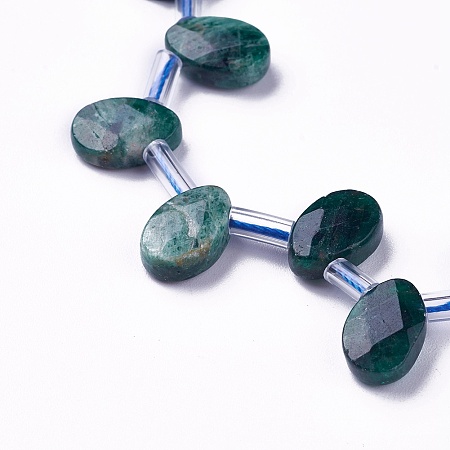 ARRICRAFT Natural Apatite Beads Strands, Faceted, teardrop, 12~12.5x8.5~9x4~5mm, about 32pcs/strand, 14.9 inches~16.1 inches(38~41cm)