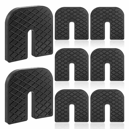 OLYCRAFT 8pcs Rubber Isolator Pad Anti Vibration Noise Sound Isolation Pads Black Rubber Shock Absorber Pads Mechanical Vibration Damping Pads for Air Conditioning Condenser Outer Machine