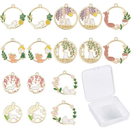 1 Box 32Pcs 8 Style Rabbit Enamel Charms Enamel Cat Charms Pendants Bulk  Hollow Sakura Charms for Jewelry Making Japanese Style Alloy Animal Dangles Earrings  Necklace Supplies Adult Women 