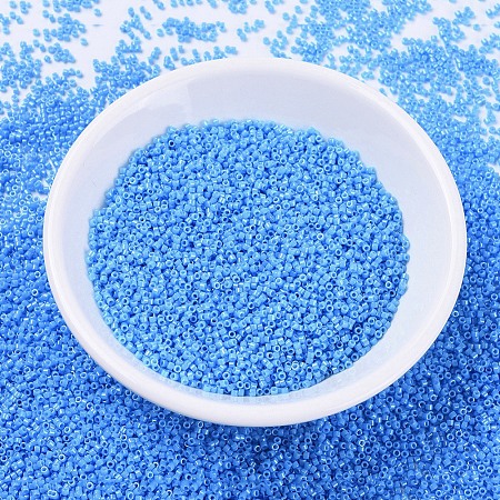 MIYUKI Delica Beads, Cylinder, Japanese Seed Beads, 11/0, (DB0659) Dyed Opaque Dark Turquoise Blue, 1.3x1.6mm, Hole: 0.8mm, about 2000pcs/bottle, 10g/bottle