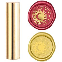 CRASPIRE 15mm Wax Seal Stamp Sealing Wax Stamp Moon and Sun Mini Brass Stamp Column Stamp for Wedding Envelope Invitation Embellishment Decoration Gift