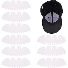 FINGERINSPIRE 24PCS Plastic Hat Shaper Hat Inner Support (Clear, 10.4x3.7 inch) Baseball Cap Stiffener Crown Hat Shaper Padding Hat Stretcher Flex Fit for Ball Caps Form & Snapback Support