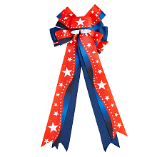 GORGECRAFT Patriotic Bows for Wreath Red Blue White Stars Ribbon Bow Tree Topper Bow for 4th of July Independence Day Memorial Day Labor Day Party Home Wall Fence Indoor Outdoor Door Decorations