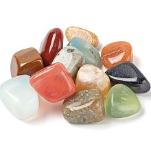 Honeyhandy 12Pcs 12 Style Natural & Synthetic Gemstone Beads, Tumbled Stone, No Hole/Undrilled, Nuggets, 20~35x13~23x8~22mm, 1pc/style