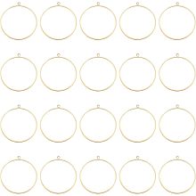 DICOSMETIC 20Pcs Round Frame Pendants 35mm Open Back Bezel Charm Open Back Frame with 1 Loop Hollow Resin Frames Flower Resin Mold Photo Locket Pendant for DIY Crafts Jewelry Making, Hole: 1.6mm