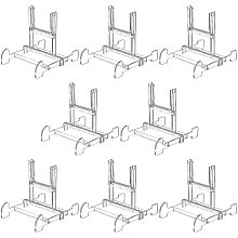 FINGERINSPIRE 8 Pcs Transparent Acrylic Display Stands Plate Holders to Display Pictures or Plate for Weddings Festival Party Home Decoration (Suitable for 6"-10" Plate)