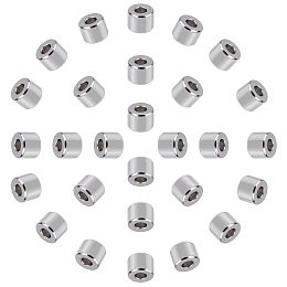 Unicraftale 304 Stainless Steel Spacer Beads, Column, Stainless Steel Color, 2x3mm, Hole: 1.5mm, 200pcs/box