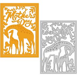 GLOBLELAND Giraffe Mother's Day Cutting Dies Animal Die Cuts for DIY Scrapbooking Festival Greeting Cards Making Paper Cutting Album Envelope Decoration