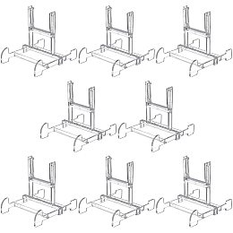 FINGERINSPIRE 8 Pcs Transparent Acrylic Display Stands Plate Holders to Display Pictures or Plate for Weddings Festival Party Home Decoration (Suitable for 6"-10" Plate)