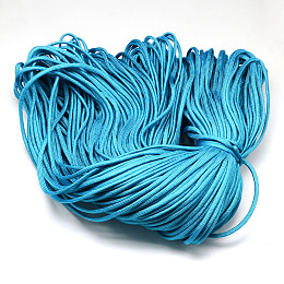 Honeyhandy 7 Inner Cores Polyester & Spandex Cord Ropes, Solid Color, for Rope Bracelets Making, Deep Sky Blue, 4~5mm, about 109.36 yards(100m)/bundle, 420~500g/bundle