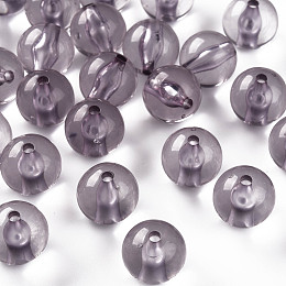 Transparent Acrylic Beads, Round, Lavender, 16x15mm, Hole: 2.8mm