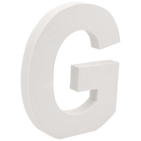 GORGECRAFT Wooden Letter Ornaments, for DIY Craft, Home Decor, Letter.G, G: 150x125x15mm