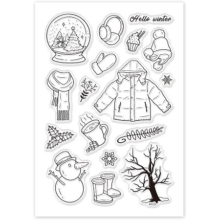 4 Sheets Snowflake Clear Stamps Assorted Christmas Silicone Stamps  Snowflake Theme Clear Stamps with Snowflake Patterns for Card Ornament  Supplies and