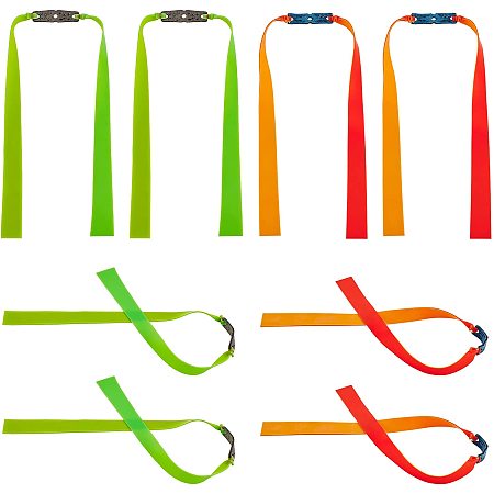 SUPERFINDINGS 16Pcs 2 Colors Slingshot Replacement Band Heavy Duty Slingshot Flat Rubber Bands Tubular Elastic Rubber Slingshot Band for Hunting Catapults Outdoor Shooting