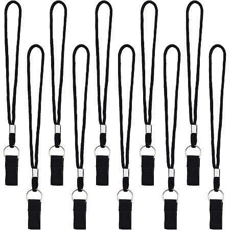 GORGECRAFT 20Pcs Walking Stick Wrist Straps Black Crutches Wrist Loop Holder Straps Walking Canes Wristband Accessories Cane Ropes Gifts for Elderly with Limited Mobility