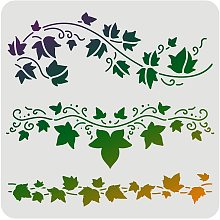 FINGERINSPIRE Ivy Stencil 11.7x8.3 inch Classic Wall Border Leaf Stencils for Painting Reusable Vine Stencil DIY Craft Leaf Drawing Stencil for Painting on Wood Paper Fabric Floor Wall