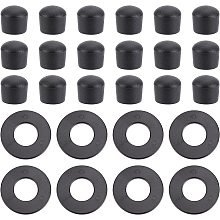 CHGCRAFT 40 Pcs 7/10Inch Foosball Washers with 3/5Inch Billiard Evolution End Caps Foosball Fun Games Accessories Fits for Most Standard Foosball Tables