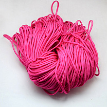 Honeyhandy 7 Inner Cores Polyester & Spandex Cord Ropes, Solid Color, for Rope Bracelets Making, Deep Pink, 4~5mm, about 109.36 yards(100m)/bundle, 420~500g/bundle