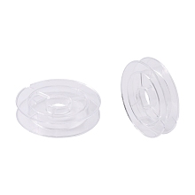 Honeyhandy Plastic Spools, Wheel, Clear, 50x10mm