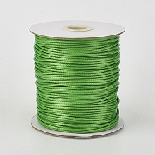 Honeyhandy Eco-Friendly Korean Waxed Polyester Cord, Lime Green, 1mm, about 185yards/roll(555 feet/roll)(169.16m/roll)