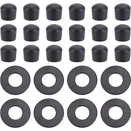 CHGCRAFT 40 Pcs 7/10Inch Foosball Washers with 3/5Inch Billiard Evolution End Caps Foosball Fun Games Accessories Fits for Most Standard Foosball Tables