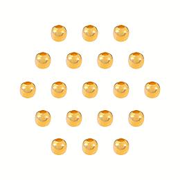 PandaHall Elite 800pcs 5mm Smooth Round Spacer Beads Iron Golden Seamless Loose Metal Beads for DIY Jewelry Making Findings