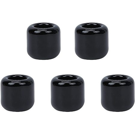 AHANDMAKER 5 Pcs Ceramic Chime Candle Holder Set, Black Ritual Spell Candle Holders Great for Casting Chimes, Rituals, Spells, Vigil, Witchcraft, Wiccan Supplies & More