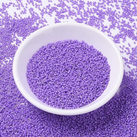 MIYUKI Delica Beads, Cylinder, Japanese Seed Beads, 11/0, (DB1379) Dyed Opaque Red Violet, 1.3x1.6mm, Hole: 0.8mm, about 2000pcs/bottle, 10g/bottle