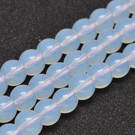Arricraft Round Opalite Beads Strands, 4mm, Hole: 1mm, about 80pcs/strand, 13 inches