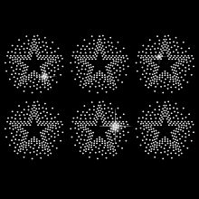 SUPERDANT Stars Iron on Rhinestone Heat Transfer Crystal Decor 6 Pieces Pentagram Stars Clear Bling DIY Patch Clothing Repair Hot Fix Applique for T-Shirts Vest Shoes Hat Jacket Decorations