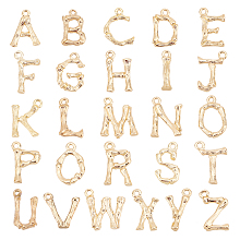 PandaHall Elite 26pcs Alphabet Letter Charms 18K Gold Plated A~Z Pendants Initial Letter Charms Brass ABC Charm for Jewelry Bracelet Earring Necklace Making DIY Crafting