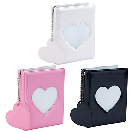 CRASPIRE Kpop Photo Card Binder 3 Colors Hollowed Love Heart Photocard Holder 3 inch Mini Photo Album Photocard Id Holder Book Photocard Binder Card Sleeves