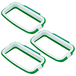 GORGECRAFT 3PCS Green Portable Trash Bag Holder Garbage Bag Holder Plastic Kitchen Cupboard Hanging Trash Can Waste Bin Rack Holder Kitchen Tools Kitchen Supplies Garbage Storage Rack Can 8.7"x4.7"