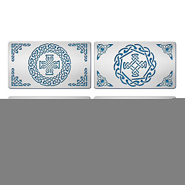 BENECREAT 4 Sets Traditional Symbols Cutting Dies 4 Styles Pattern Metal Embossing Cutting Stencils for Making Photo Decorative Paper Scrapbooking Embossing Card, 17.7x10.1cm