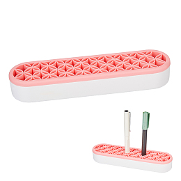 Gorgecraft Portable Silicone Makeup Brush Holder, Cosmetic Organize, Pink, 21x5.1x3.4cm