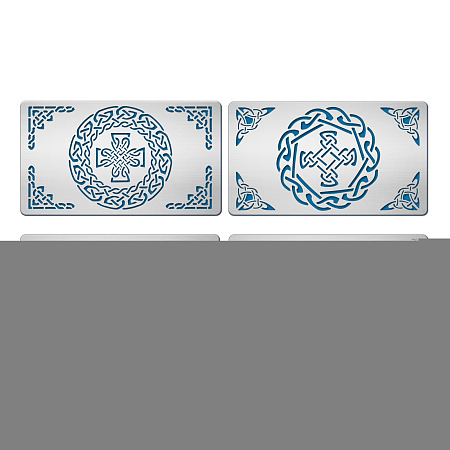 BENECREAT 4 Sets Traditional Symbols Cutting Dies 4 Styles Pattern Metal Embossing Cutting Stencils for Making Photo Decorative Paper Scrapbooking Embossing Card, 17.7x10.1cm