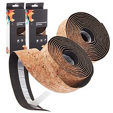 OLYCRAFT 4Rolls 13.8yards Cork Handlebar Tape Self-Adhesive Cycling Handle Wraps Camel Bicycle Bar Tape Flat Bike Handlebar Tapes PU Leather Bar Tape for Road Motorcycle Bike Accessories