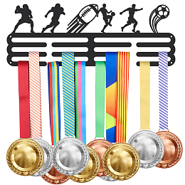 SUPERDANT Football Medal Holder Sport Soccer Medals Display Wall Mount Hanger Decor Medal Display Rack Award Ribbon Hanging for Soccer Player Over 60 Medals Olympic Games