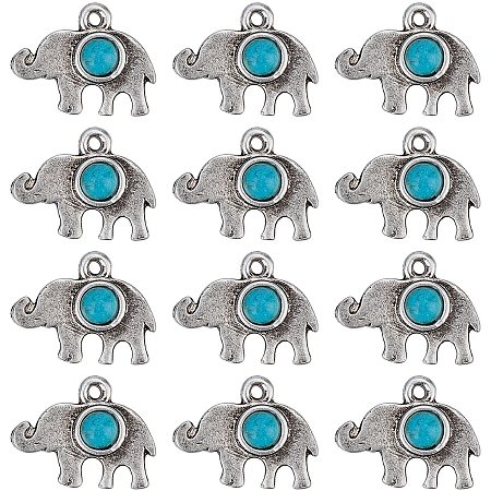 CHGCRAFT 20Pcs Alloy Elephant Pendants for DIY Bracelets Necklaces Jewelry Making Handmade Crafts Making