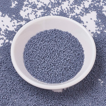 MIYUKI® Delica Beads, Cylinder, Japanese Seed Beads, 11/0, (DB0799) Dyed Semi-Frosted Opaque Lavender, 1.3x1.6mm, Hole: 0.8mm; about 2000pcs/10g