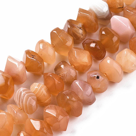 ARRICRAFT Natural Botswana Agate Beads Strands, Nuggets, Faceted, 10~13x9~11x6~8mm, Hole: 1.2mm, about 29~30pcs/strand, 7.48 inch(19cm)