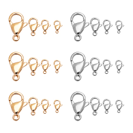 UNICRAFTALE 304 Stainless Steel Lobster Claw Clasps, Golden & Stainless Steel Color, 80pcs/box