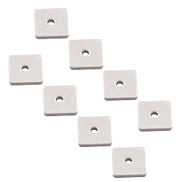 Unicraftale 304 Stainless Steel Spacer Beads, Square, Stainless Steel Color, 8x8x1mm, Hole: 0.5mm; 200pcs