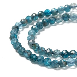 ARRICRAFT Natural Apatite Beads Strands, Faceted, Round, 2mm, Hole: 0.5mm, about 175pcs/strand, 14.9 inches(38cm)