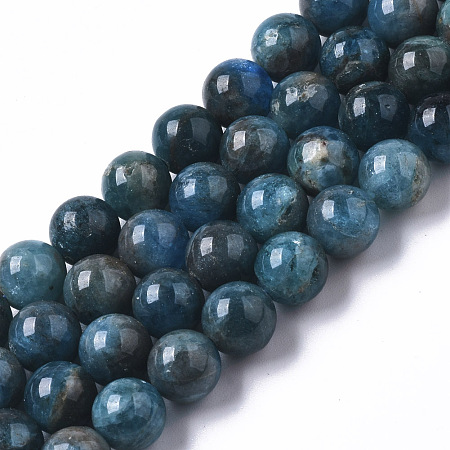 ARRICRAFT Natural Apatite Beads Strands, Round, Grade AB, 8mm, Hole: 0.9mm, about 49pcs/Strand, 15.16 inches(38.5cm)