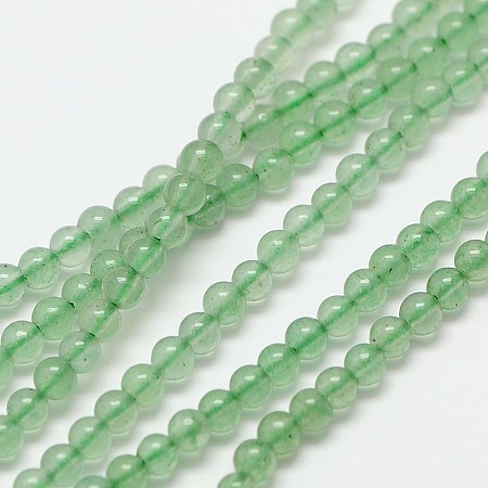 ARRICRAFT Natural Gemstone Aventurine Round Beads Strands, Green Aventurine, 3mm, Hole: 0.8mm, about 126pcs/strand, 16 inches