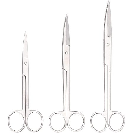 Olycraft Stainless Steel Scissor, Stainless Steel Color, 137~177x46.5~49.5x4mm, 3pcs/set