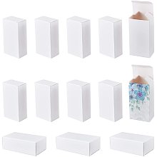 Fold Box Cardboard Gift Boxes, for Bridal Birthday Party Christmas, Rectangle, White, Box Size: 3.5x5.2x9.5cm