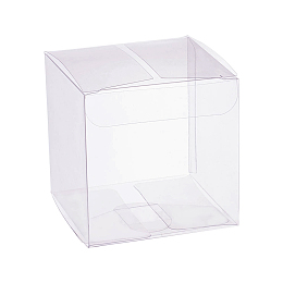 BENECREAT Plastic Clear Packaging Boxes, Cube, Clear, 21.1x14cm; Cube: 7x7x7cm