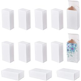 Fold Box Cardboard Gift Boxes, for Bridal Birthday Party Christmas, Rectangle, White, Box Size: 3.5x5.2x9.5cm